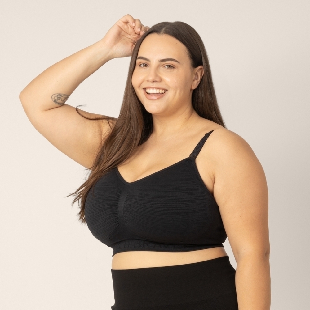 Kindred Bravely Sublime Hands-Free Pumping & Nursing Maternity Bra - M - Black